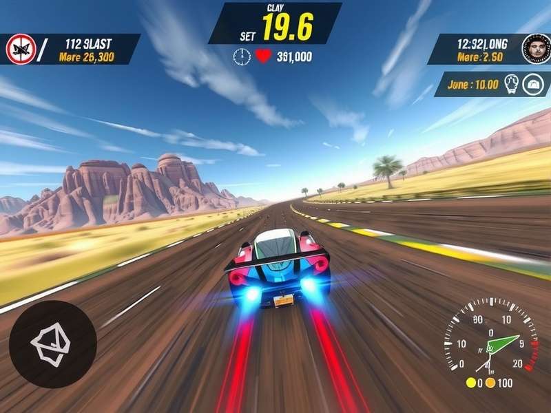 Shimmering Sprint gameplay screenshot showing high-speed racing action